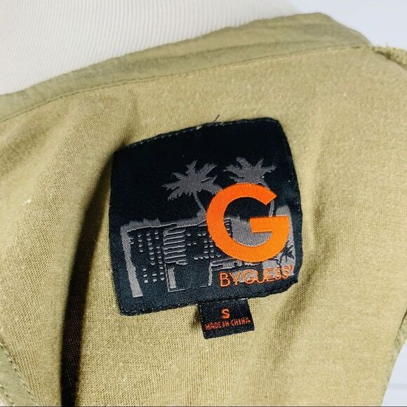 10/$25🦋 G by Guess Army Green Drape Front Open Cardigan - Size Small - Picture 10 of 13